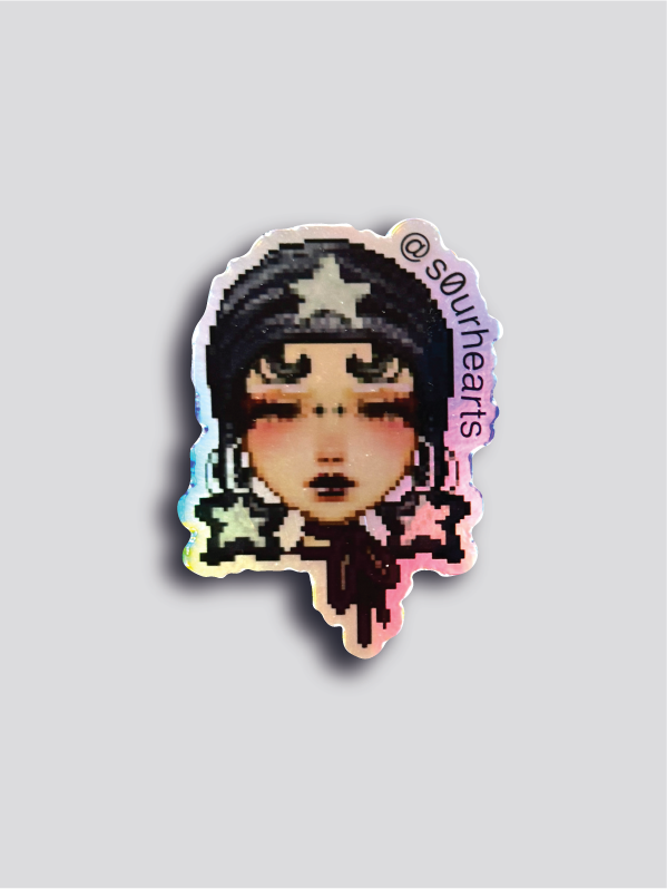 Flowere s0urhearts Girlie Holo Sticker