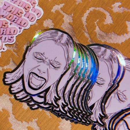 Phoebe Bridgers Illustrated Holographic Sticker 4"
