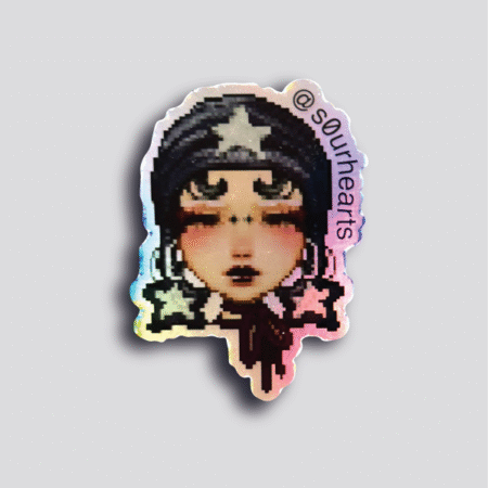Flowere s0urhearts Girlie Holo Sticker
