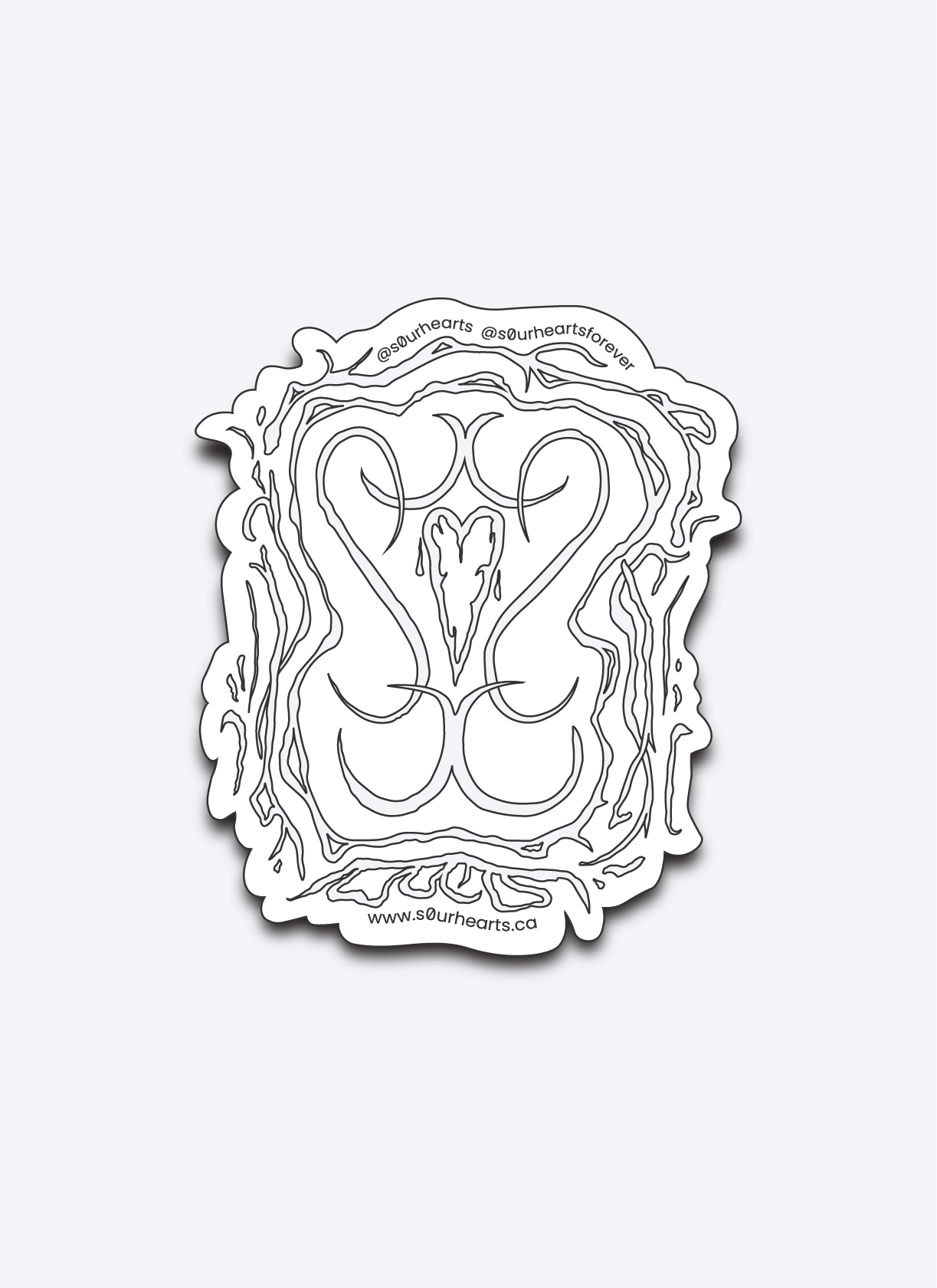 s0urhearts Logo Sticker Die-Cut 2.5"