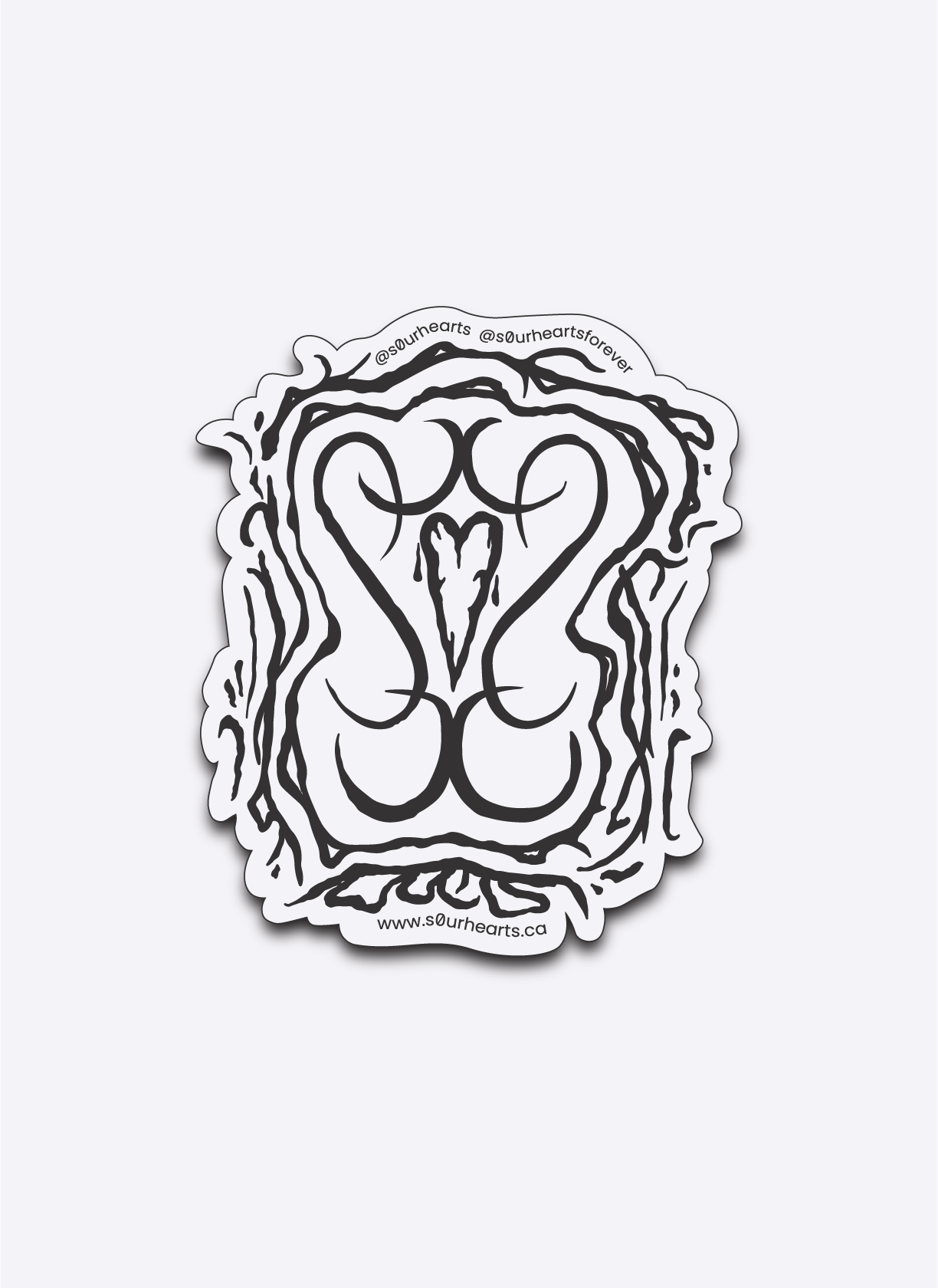s0urhearts Logo Sticker Die-Cut 2.5" - Image 3