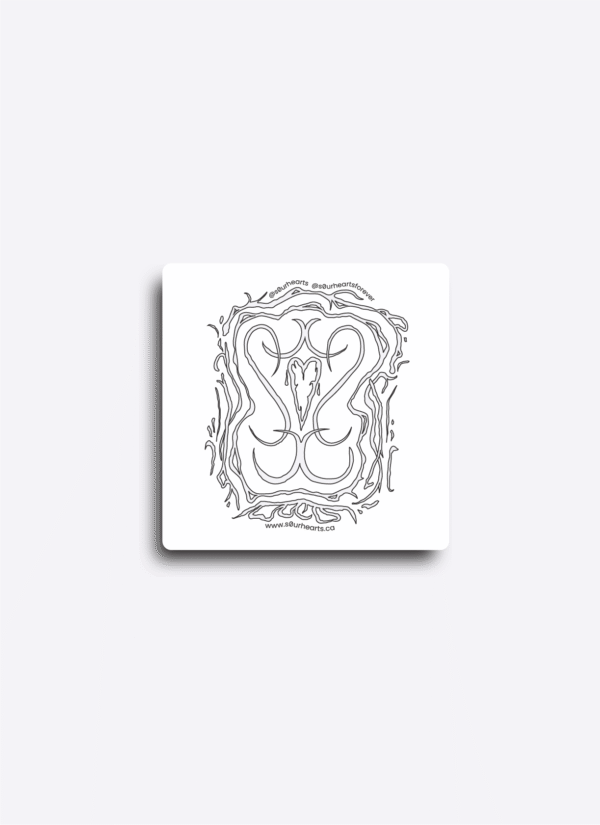 s0urhearts Logo Sticker Square 2"