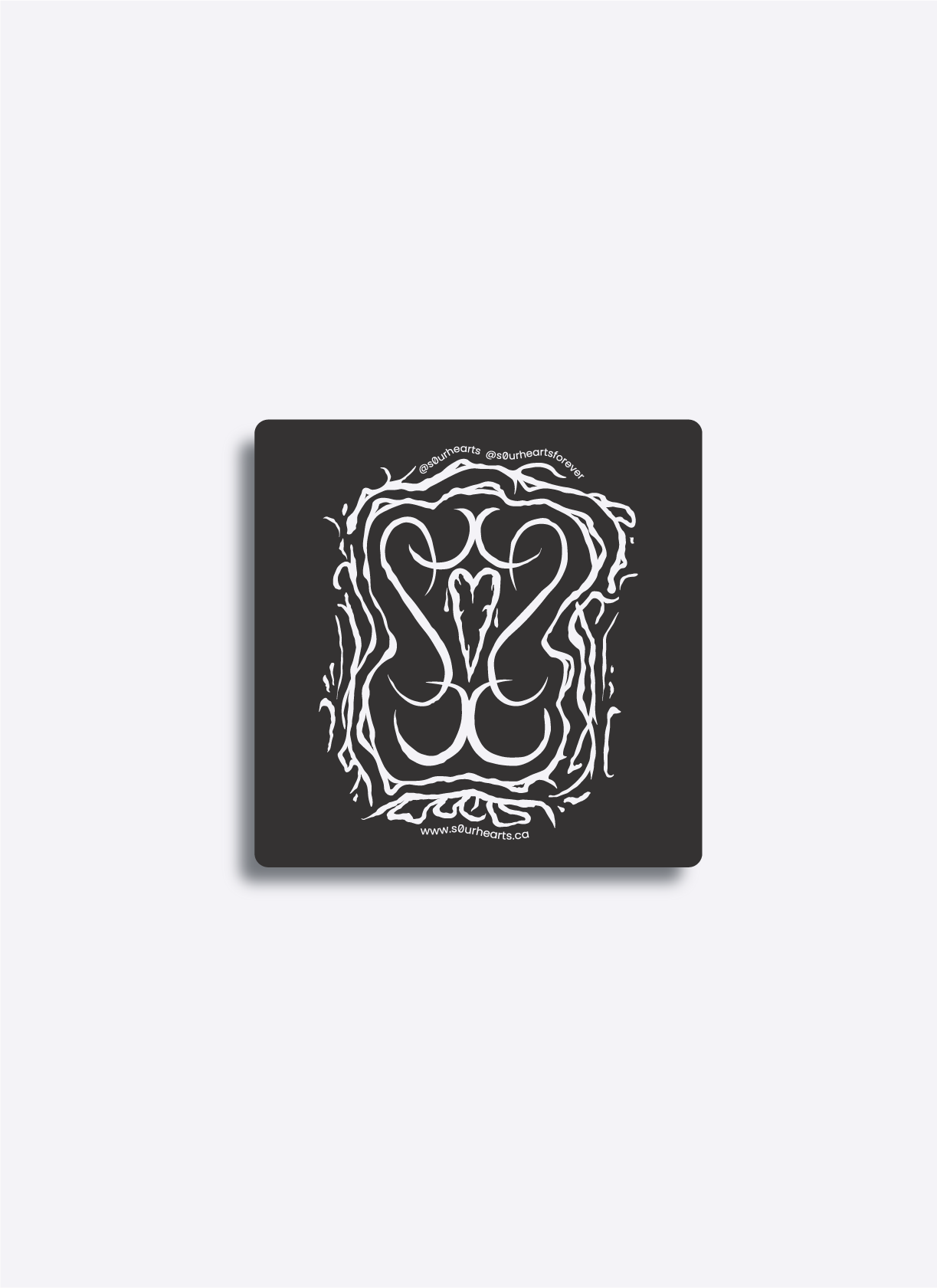 s0urhearts Logo Sticker Square 2" - Image 2