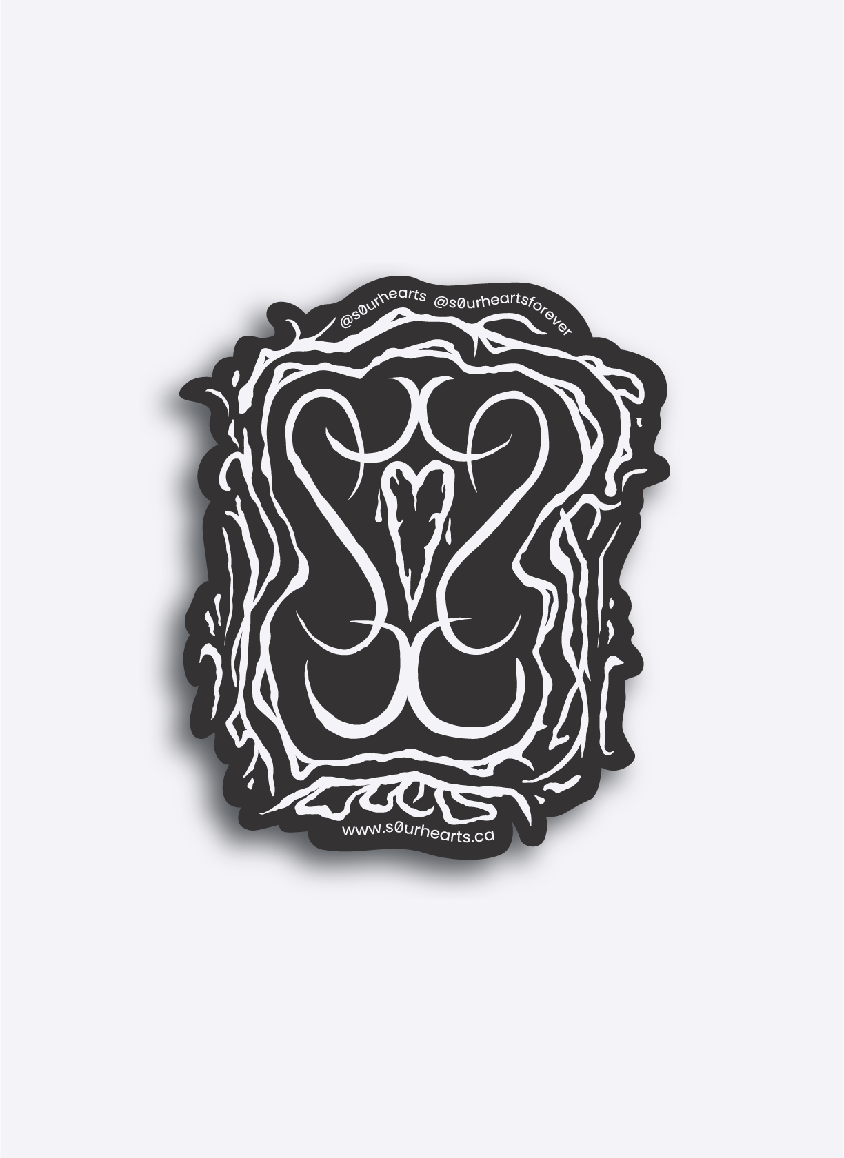 s0urhearts Logo Sticker Die-Cut 2.5" - Image 2